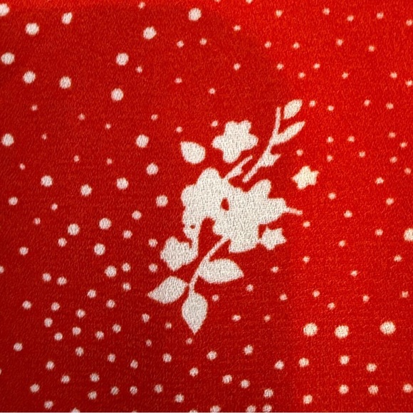 Tamara H. Red Floral Wrap Blouse - Size M - Picture 6 of 8